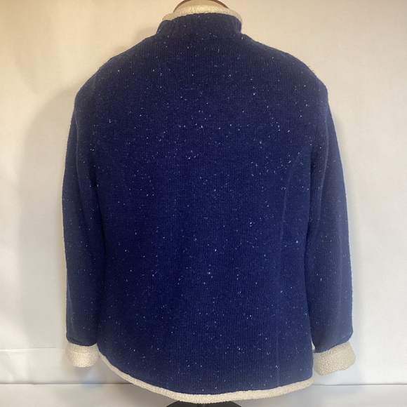 Women’s L.L. Bean Sweater Jacket Lambswool Sherpa Lined Women’s Size medium - Picture 5 of 13